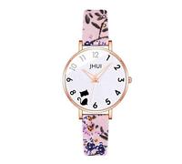 Rrunsv Stretch Watch Women Dress Watch Cute Leather Strap Watch Stainless Steel Case Watches Personality Dial Women Watch Elegant Ladies Business Talking Watches for The Blind Women