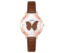 Rrunsv Womens Watches Silver Watch Men Watch Leather Band Women Creative Pattern Dress Watch Leather Strap Watch Stainless Steel Case Watches Personality Dial Women Gift for Readers Women