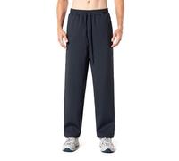 RRvane Men's Fleece-Lined Sweatpants - 4-Way Stretch Winter Pants, Elastic Waist & Side Pockets for Gym or Casual Lounge, Charcoal, X-Large