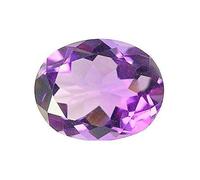 RRVGEM Certified Unheated Untreated 11.50 Ratti Quality Natural Amethyst Loose Gemstone Amethyst Healing Stone for Women and Men by Laboratory -Certified, Loose