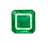 RRVGEM Natural Emerald Stone 4.25 Ratti Emerald Gemstone Natural Certified Colombian Panna Stone Square Cut for Men and Women Lab Certified, Loose Gemstone,