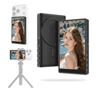RRWKJ Vlog Screen Selfie Monitor,Wireless Mini Monitor for iPhone/Android Rear Camera with Magnetic Phone Clip Mount,Phone Rear Camera for Selfie Vlog Live Streaming on TikTok,YouTube,Instagram（Black）