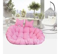RRXEOUU Patio Double Egg Chair Cushion Replacement Waterproof Wicker Egg Chair Cushion 2-Person Hanging Egg Chair Cushion for Terraced, Backyards, Balconies