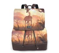 rrxnbcgg African savannah giraffe calf Women Backpack Waterproof Anti-Theft Lightweight PU Fashion Travel Multipurpose Convertible Purse Shoulder Bag Handbag Backpack