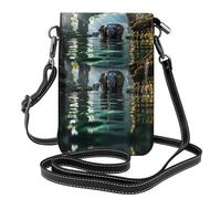rrxnbcgg Asian elephant in the water This microfiber leather pouch features multiple pockets, making it perfect for everyday outings.