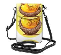 rrxnbcgg Bird's Nest Golden Chicken This microfiber leather pouch features multiple pockets, making it perfect for everyday outings.