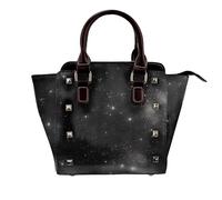 rrxnbcgg Black and white galaxy This stylish shoulder bag can be carried by hand or worn crossbody and is suitable for various occasions.