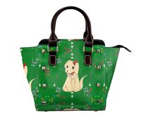 rrxnbcgg Cartoon dog on grass This stylish shoulder bag can be carried by hand or worn crossbody and is suitable for various occasions.