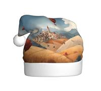 rrxnbcgg Cities and towns Printed adult plush Christmas hat, Christmas special holiday with festive atmosphere.
