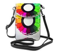 rrxnbcgg Colored crayon circles This microfiber leather pouch features multiple pockets, making it perfect for everyday outings.