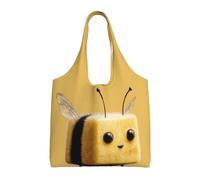 rrxnbcgg Cute bee Lightweight Medium Reusable Grocery Shopping Cloth Bags, Suitable for DIY, Advertising, Promotion, Gift, Activity