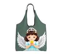 rrxnbcgg Cute little angel Lightweight Medium Reusable Grocery Shopping Cloth Bags, Suitable for DIY, Advertising, Promotion, Gift, Activity