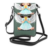 rrxnbcgg Cute little angel This microfiber leather pouch features multiple pockets, making it perfect for everyday outings.