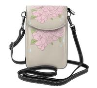 rrxnbcgg Divided Peach Blossoms This microfiber leather pouch features multiple pockets, making it perfect for everyday outings.