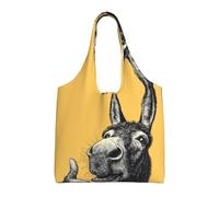 rrxnbcgg Donkey Head Laughing Lightweight Medium Reusable Grocery Shopping Cloth Bags, Suitable for DIY, Advertising, Promotion, Gift, Activity