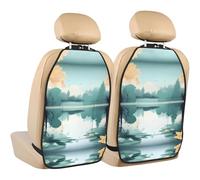 rrxnbcgg Fallen leaves on a tranquil lake Car seat protector (2-pack): stain-resistant, claw-resistant, and easy to clean.