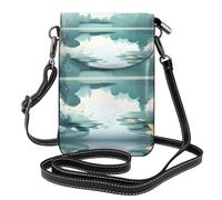 rrxnbcgg Fallen leaves on a tranquil lake This microfiber leather pouch features multiple pockets, making it perfect for everyday outings.