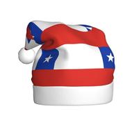 rrxnbcgg Flag of Chile Printed adult plush Christmas hat, Christmas special holiday with festive atmosphere.