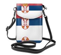 rrxnbcgg Flag of Serbia This microfiber leather pouch features multiple pockets, making it perfect for everyday outings.
