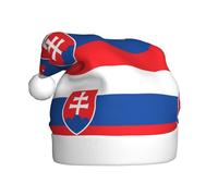 rrxnbcgg Flag of Slovakia Printed adult plush Christmas hat, Christmas special holiday with festive atmosphere.