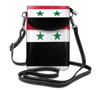 rrxnbcgg Flag of the Syrian Arab Republic This microfiber leather pouch features multiple pockets, making it perfect for everyday outings.