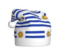 rrxnbcgg Flag of Uruguay Printed adult plush Christmas hat, Christmas special holiday with festive atmosphere.