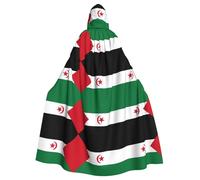 rrxnbcgg Flag of Western Sahara Fully printed polyester hooded cape, comfortable and durable, suitable for Halloween and other themed parties and stage scenes