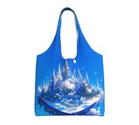 rrxnbcgg Floating Castle Lightweight Medium Reusable Grocery Shopping Cloth Bags, Suitable for DIY, Advertising, Promotion, Gift, Activity