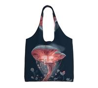 rrxnbcgg Glowing Mushrooms Lightweight Medium Reusable Grocery Shopping Cloth Bags, Suitable for DIY, Advertising, Promotion, Gift, Activity
