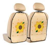 rrxnbcgg Golden Sunflower Car seat protector (2-pack): stain-resistant, claw-resistant, and easy to clean.