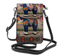 rrxnbcgg Hometown of the Dala Horse This microfiber leather pouch features multiple pockets, making it perfect for everyday outings.