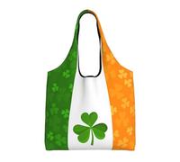 rrxnbcgg irish flag Lightweight Medium Reusable Grocery Shopping Cloth Bags, Suitable for DIY, Advertising, Promotion, Gift, Activity