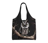 rrxnbcgg Late Night Owl Lightweight Medium Reusable Grocery Shopping Cloth Bags, Suitable for DIY, Advertising, Promotion, Gift, Activity