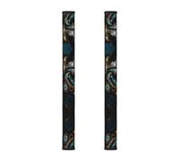 rrxnbcgg Medieval War Horses Washable Neoprene Door Cover, Suitable for Kitchen Appliance Handles.