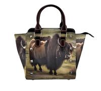 rrxnbcgg Mighty Highland Yak This stylish shoulder bag can be carried by hand or worn crossbody and is suitable for various occasions.