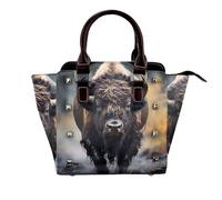 rrxnbcgg North American bison This stylish shoulder bag can be carried by hand or worn crossbody and is suitable for various occasions.