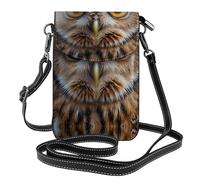rrxnbcgg Owl's Gaze This microfiber leather pouch features multiple pockets, making it perfect for everyday outings.