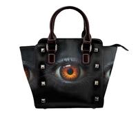 rrxnbcgg Pure black background Devil's Eye This stylish shoulder bag can be carried by hand or worn crossbody and is suitable for various occasions.