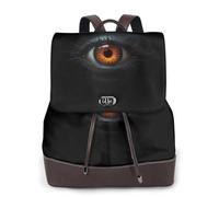 rrxnbcgg Pure black background Devil's Eye Women Backpack Waterproof Anti-Theft Lightweight PU Fashion Travel Multipurpose Convertible Purse Shoulder Bag Handbag Backpack