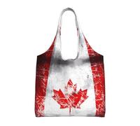 rrxnbcgg Retro Canada Flag Lightweight Medium Reusable Grocery Shopping Cloth Bags, Suitable for DIY, Advertising, Promotion, Gift, Activity