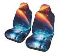 rrxnbcgg Science Fiction Future Car Seat Covers 2 Pack Breathable Washable Front Car Seat Protector Non-Slip Car Seat Cushion Waterproof Automotive Seat Cover for Cars Trucks SUV Front Seat