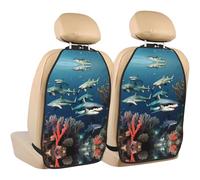 rrxnbcgg Sharks under the sea Car seat protector (2-pack): stain-resistant, claw-resistant, and easy to clean.