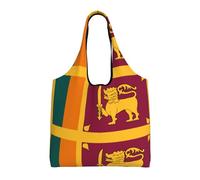 rrxnbcgg Sri Lanka Flag Lightweight Medium Reusable Grocery Shopping Cloth Bags, Suitable for DIY, Advertising, Promotion, Gift, Activity