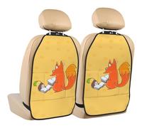 rrxnbcgg Sunflower seeds and foxes Car seat protector (2-pack): stain-resistant, claw-resistant, and easy to clean.