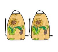 rrxnbcgg Sunflower seeds and sunflowers Car seat protector (2-pack): stain-resistant, claw-resistant, and easy to clean.