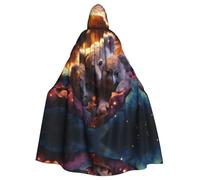 rrxnbcgg The Koala Family Fully printed polyester hooded cape, comfortable and durable, suitable for Halloween and other themed parties and stage scenes
