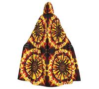 rrxnbcgg Turning the flame Fully printed polyester hooded cape, comfortable and durable, suitable for Halloween and other themed parties and stage scenes