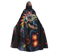 rrxnbcgg Tyrannosaurus Bad Boy Fully printed polyester hooded cape, comfortable and durable, suitable for Halloween and other themed parties and stage scenes