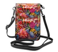 rrxnbcgg Various rotating flowers This microfiber leather pouch features multiple pockets, making it perfect for everyday outings.