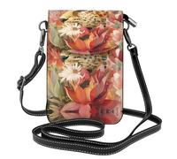 rrxnbcgg Watercolor fantasy flower leopard This microfiber leather pouch features multiple pockets, making it perfect for everyday outings.